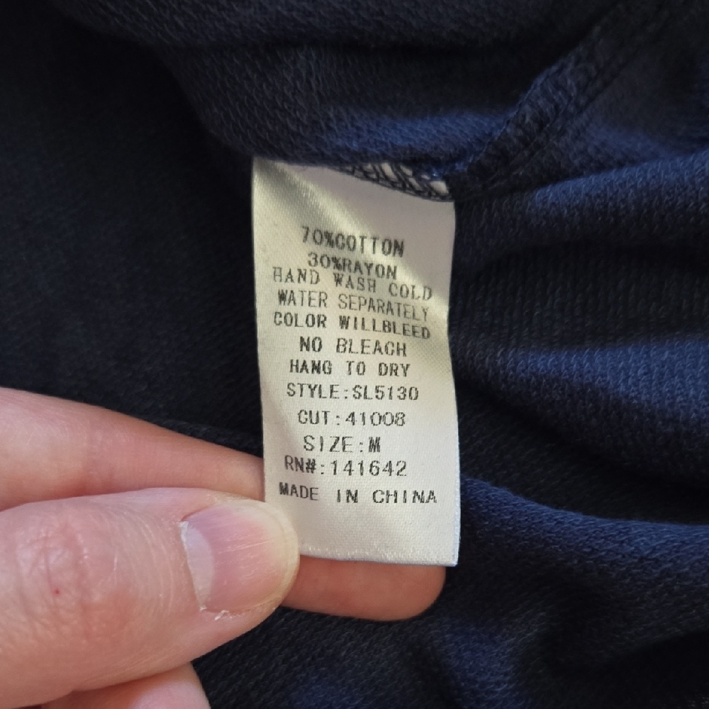 She and Sky Navy Short Sleeve Top with Crisscross Back - Picture 6 of 6